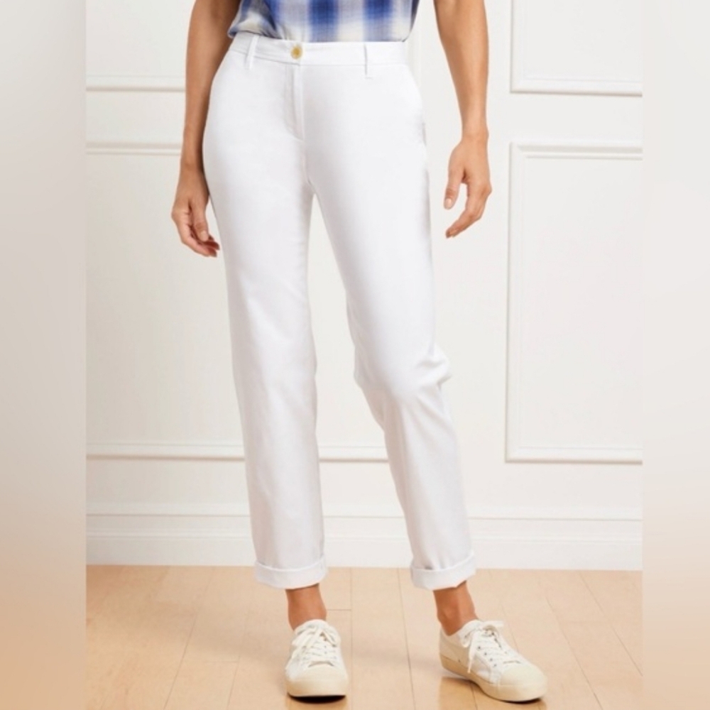 Talbots White Relaxed Chino 6